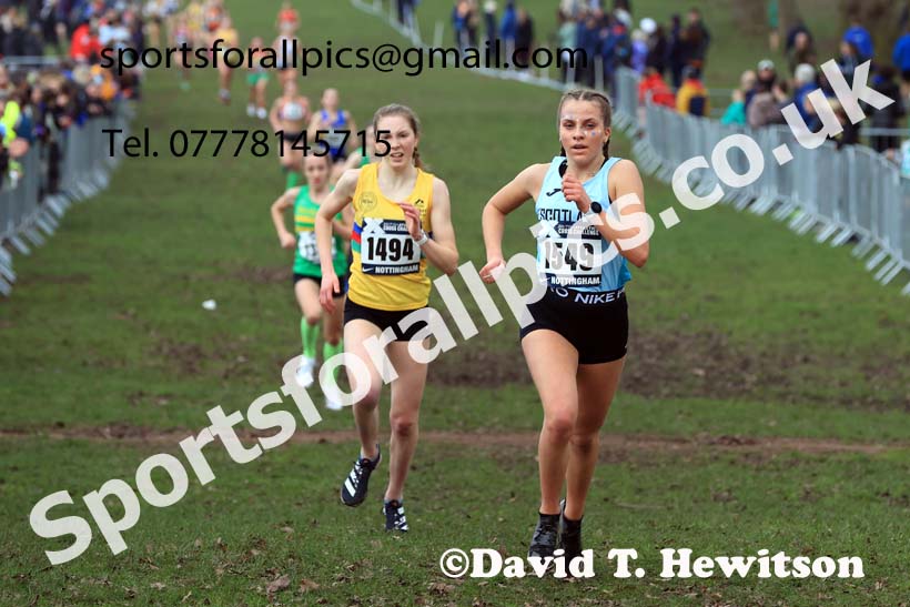 Womens Under-17s, 2024 CAU Inter Counties Cross Country Champs., Wollaton Park, Nottingham. Photo: David T. Hewitson/Sports for All Pics
